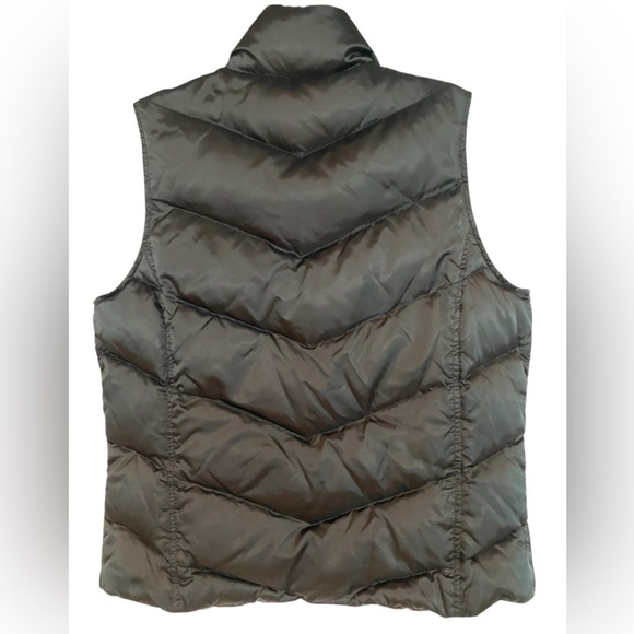 Eddie‎ Bauer Goose Down Fill Puffer Vest Black Zip Front Pockets Petite Medium - Picture 3 of 10